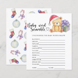 Winter teddybeer - Baby Woord Doorelkaar Game