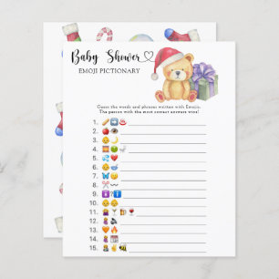 Winter teddybeer - emoji pictionary spel