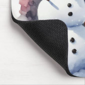 Winter Teddybeer en sneeuwman Muismat (Hoek)