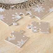 Winter Teddybeer Puzzel (Zijkant)