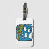 Winter Thaw River with Ice Floes Bagagelabel (Voorkant (verticaal))