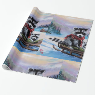 Winter thema wasbeer originele kunst Wrapping Pape Cadeaupapier