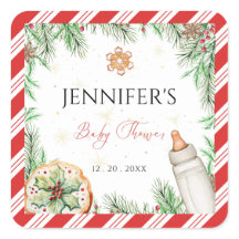 Winter-thema Waterverf kerst Baby shower
