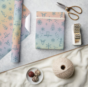 Winter Things Inpakpapier - Regenboog + Pauw