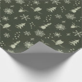 Winter Things Wrapping Paper - Pine, Salie, Thee Cadeaupapier (Hoek)