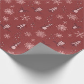 Winter Things Wrapping Paper - Ruby, Wijn, Roos Cadeaupapier (Hoek)