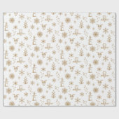 Winter Things Wrapping Paper - Sneeuw + Fawn Cadeaupapier (Vlak)
