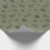 Winter Things Wrapping Paper - Wijze + Pine Cadeaupapier (Hoek)