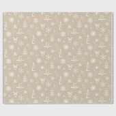 Winter Things Wrapping Papier - Duif + Sneeuw (Vlak)