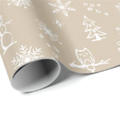 Winter Things Wrapping Papier - Duif + Sneeuw (Rol Hoek)