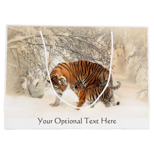 Winter Tigers aangepaste cadeautas (Achterkant)