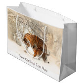 Winter Tigers aangepaste cadeautas (Achterkant Gekanteld)