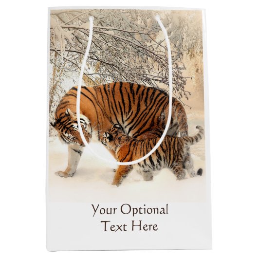 Winter Tigers aangepaste cadeautas (Voorkant)