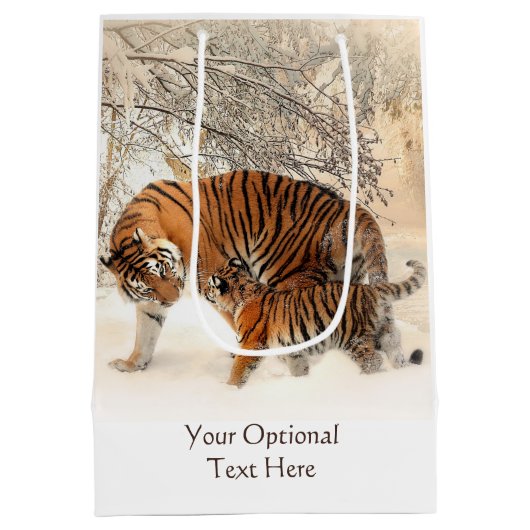 Winter Tigers aangepaste cadeautas (Achterkant)