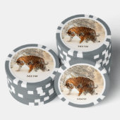 Winter Tigers aangepaste monogram poker chips (Opstapeling)