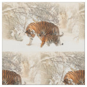 Winter Tigers aangepaste stof (Close Up)
