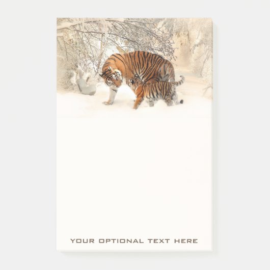 Winter Tijgers aangepaste post-it noten Post-it® Notes (Voorkant)