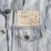Winter time floral design, christmas holidays  button (Insitu)