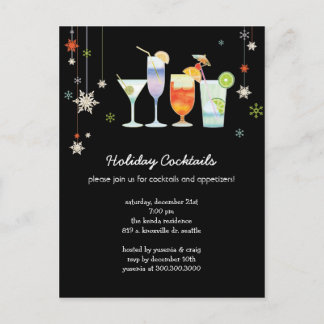 Winter Toast Fun Holiday Cocktail Party Briefkaart