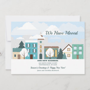 Winter Town Holiday Moved aangekondigd Kaart