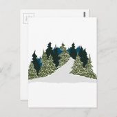Winter Trail Scene Briefkaart (Voorkant / Achterkant)