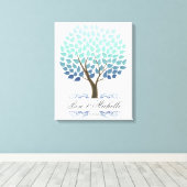 Winter Tree -100 Signature Canvas Guest Book Afdruk (Insitu (Houten vloer))