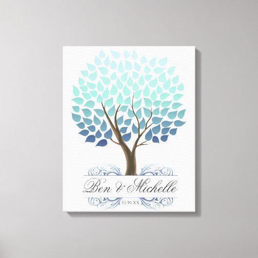 Winter Tree -100 Signature Canvas Guest Book Afdruk (Voorkant)