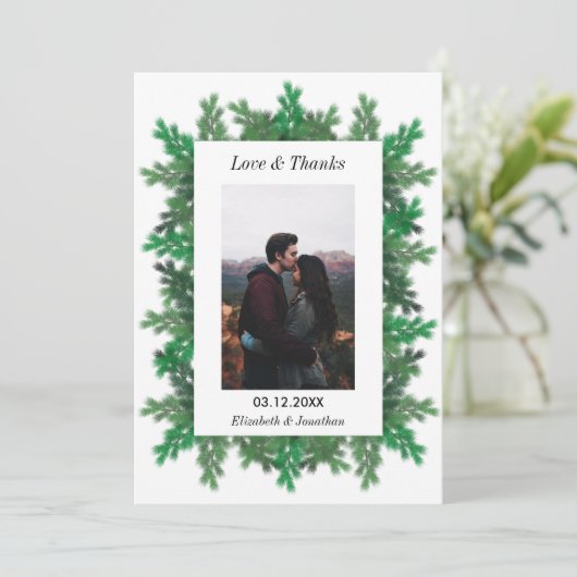 Winter Tree Branches Bedankkaart (Staand voorkant)