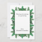 Winter Tree Branches Bedankkaart (Achterkant)