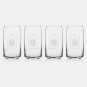 Winter Tree Branches Blikvorm Glas (Achterkant)