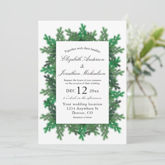 Winter Tree Branches Kaart (Staand voorkant)