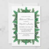 Winter Tree Branches Photo Rehearsal Dinner Kaart (Voorkant)