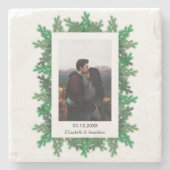 Winter Tree Branches Stenen Onderzetter (Voorkant)