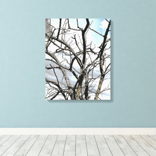 WINTER TREE CANVAS AFDRUK (Insitu (Houten vloer))