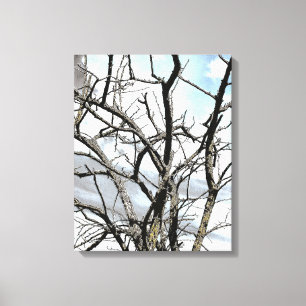 WINTER TREE CANVAS AFDRUK