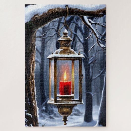 Winter Tree Lantern Puzzel (Verticaal)