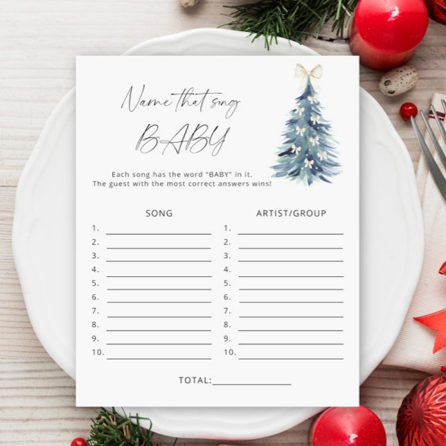 Winter tree Name dat song baby shower game (Creator heeft geüpload)