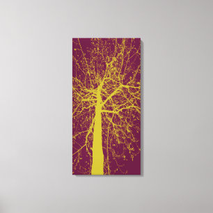 Winter Tree Silhouette Canvas Afdruk