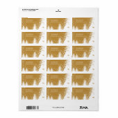 Winter Tree Sneeuwscène Retouradres Label (Full Sheet)