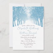 Winter Trees Avenue Élégante invitation de mariage (Devant)