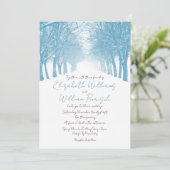 Winter Trees Avenue Élégante invitation de mariage (Debout devant)