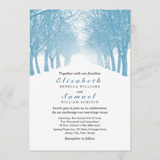 Winter Trees Avenue Faire-part de mariage