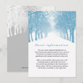 Winter Trees Avenue Wedding Insert Kaart (Voorkant / Achterkant)