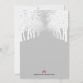 Winter Trees Avenue Wedding Invitation Kaart (Achterkant)
