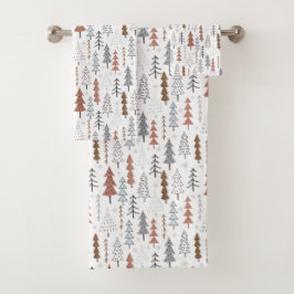 Winter Trees Bath Towels Set Bad Handdoek