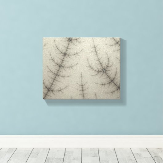 Winter Trees Fractal Canvas Afdruk (Insitu (Houten vloer))