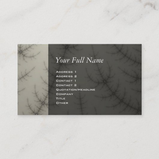 Winter Trees Fractal Visitekaartje (Voorkant)