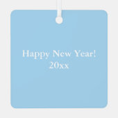 Winter Trees Merry Kerstmis Metalen Ornament (Achterkant)