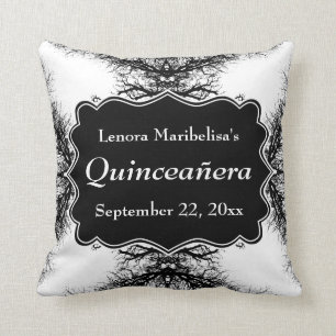 Winter Trees Pattern Quinceanera Kussen