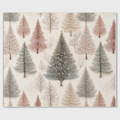 Winter Trees - Rustic Holiday Forest (2) Cadeaupapier (Vlak)